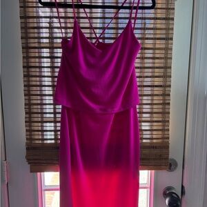 Banana Repulic Elegant Pink Spaghetti Strap Dress size Small
